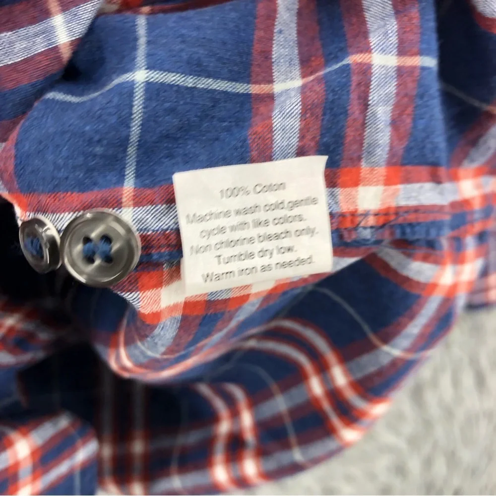 J. Crew Shirt Womens XS Blue Red Plaid Button Up Long Sleeve